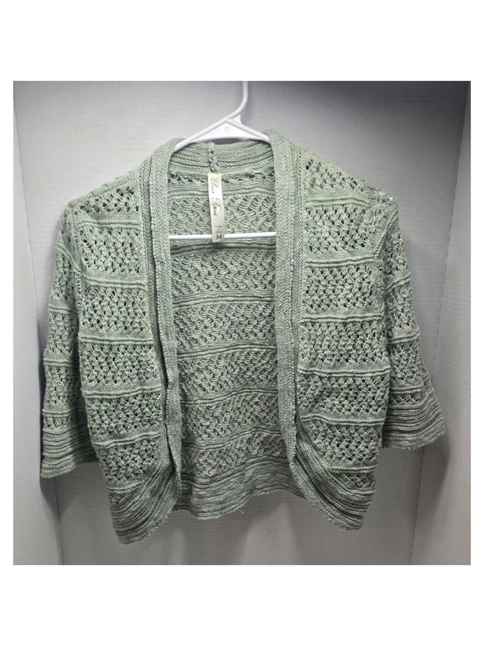 Women's Pina Rossi Green Knit Shrug M